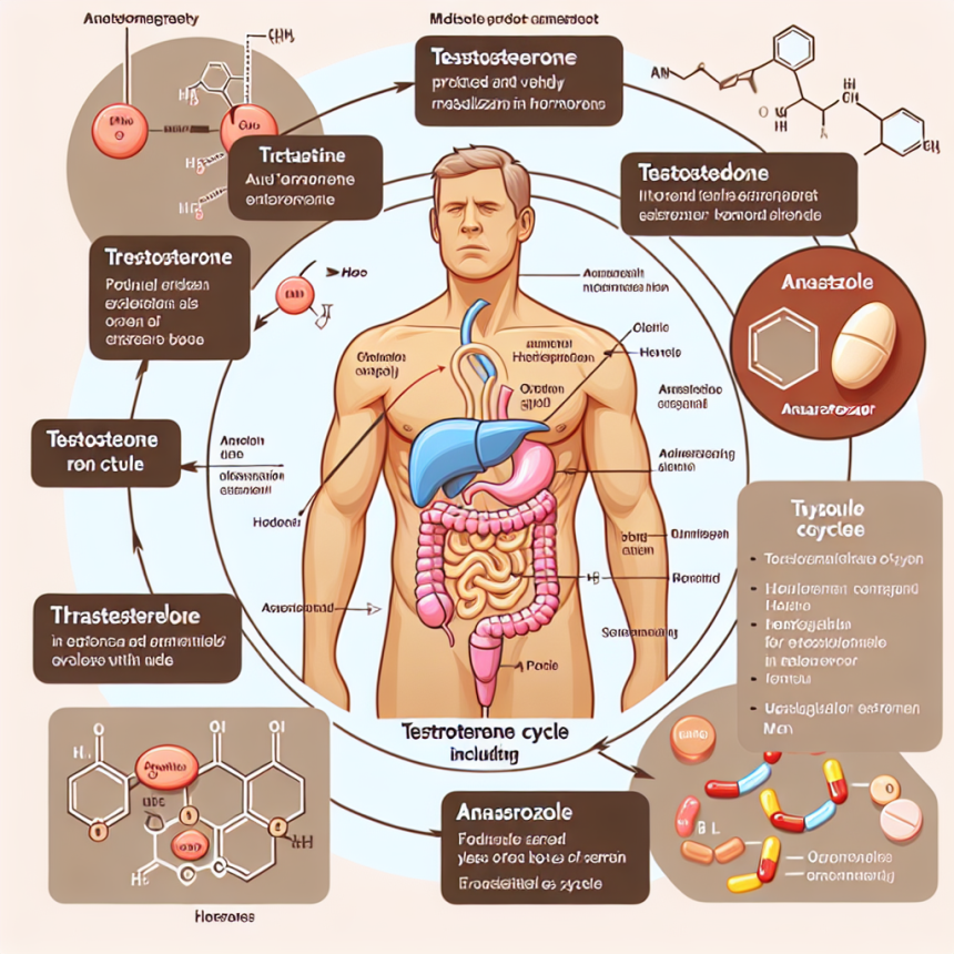 Schéma du cycle testostérone + Anastrozole