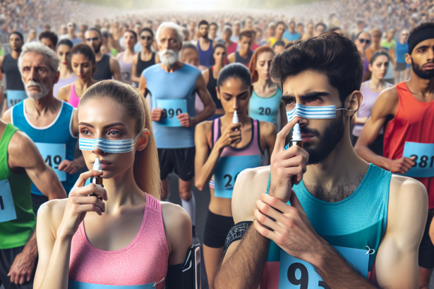 Utilisation des sprays nasaux avant le début de la course